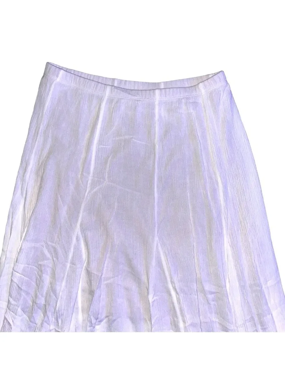 Karen Kane White Maxi Skirt Women Medium Boho Festival - Picture 3 of 13